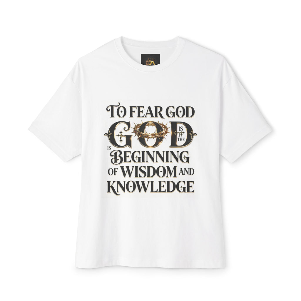Domingo (Sunday) Apparel Faith Typography Tee — "To Fear God is the Beginning of Wisdom and Knowledge"