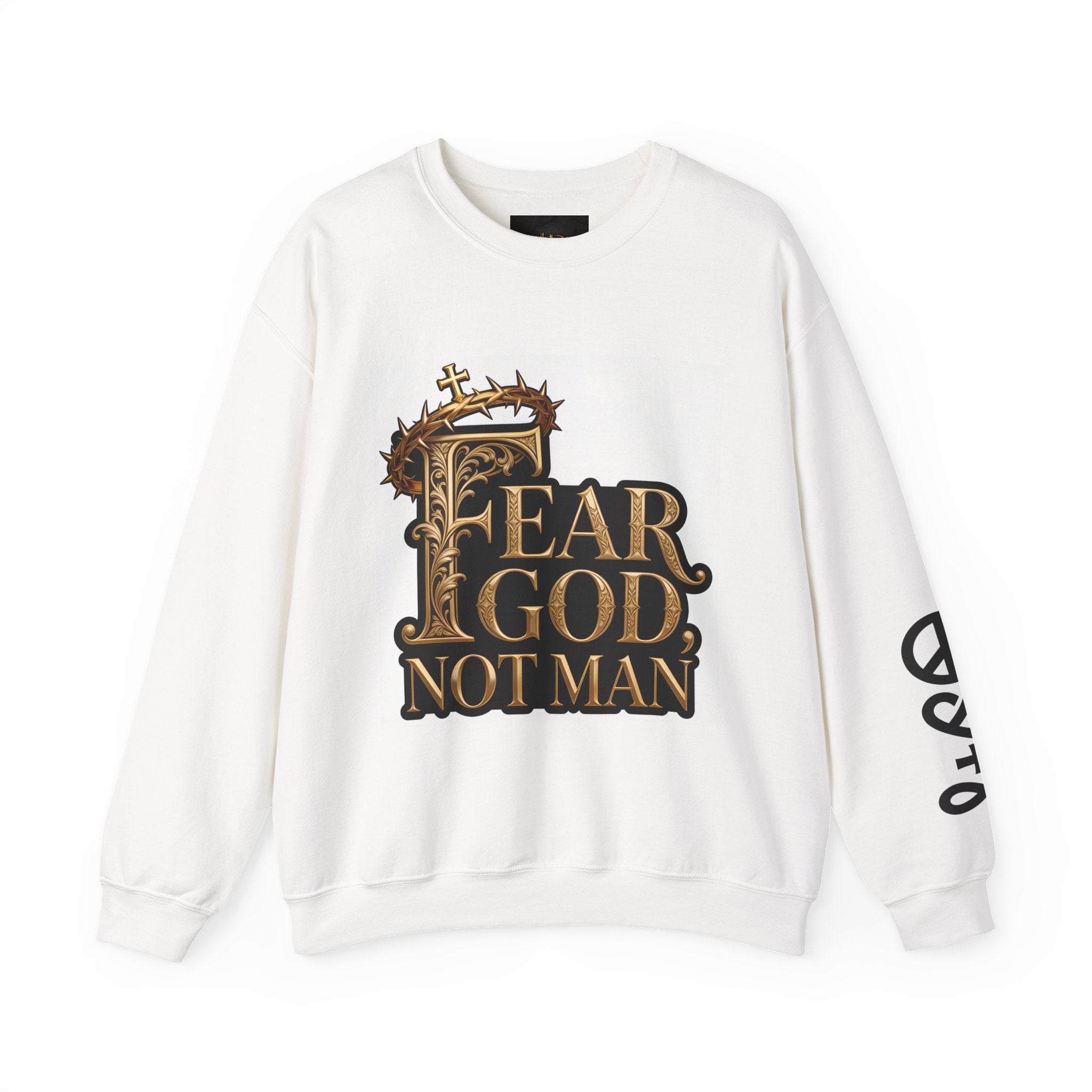 Domingo (Sunday) Apparel Crewneck Sweatshirt — "Fear God Not Man" Religious Graphic Pullover
