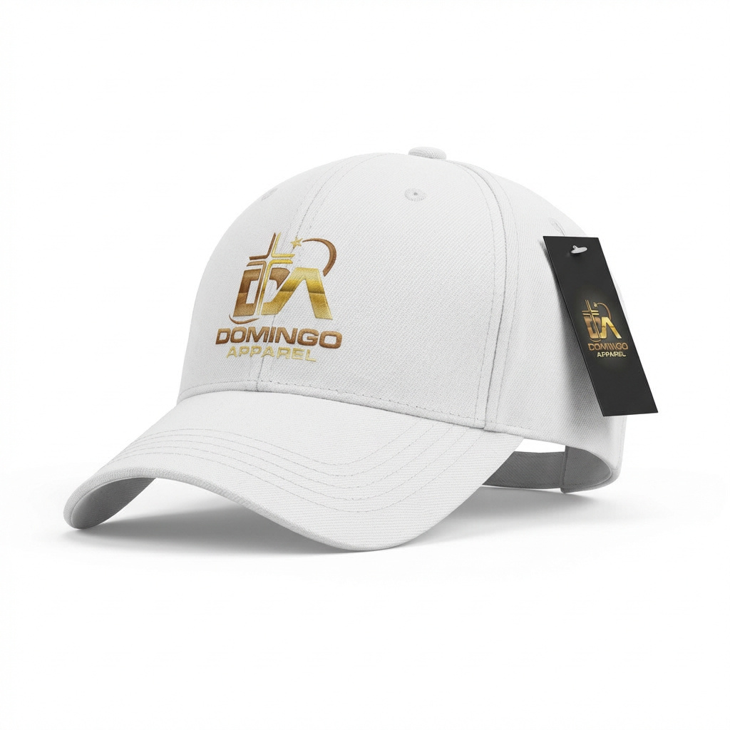 Domingo (Sunday) Apparel White Baseball Cap